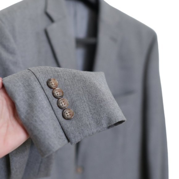 LAUREN RALPH LAUREN Grey Ultraflex Classic-Fit Wool Suit Jacket 48R & Pant 42x30 - Picture 7 of 15